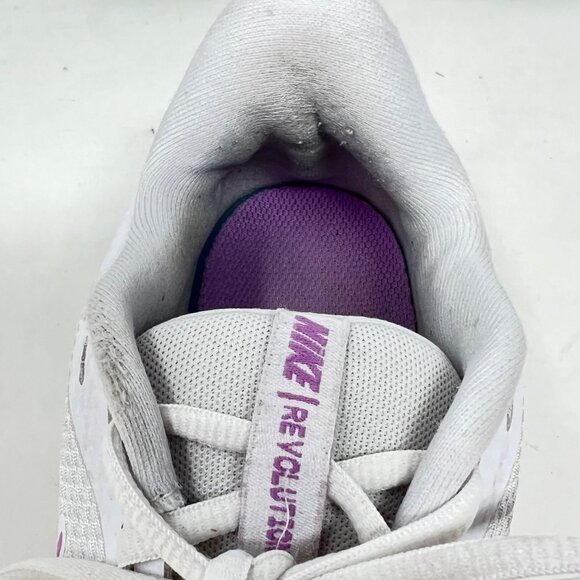 Nike Revolution 5 Womens Running Shoe White Pink Green BQ3207-111 Size 8 - Picture 8 of 16